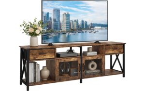 Relaxdays TV Lowboard mit Stauraum Material: MDF, Stahl, Vliesstoff kaufen Schweiz | Mediatech.ch