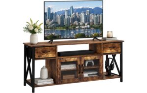 Relaxdays TV Lowboard mit Stauraum Material: MDF, Stahl, Vliesstoff kaufen Schweiz | Mediatech.ch