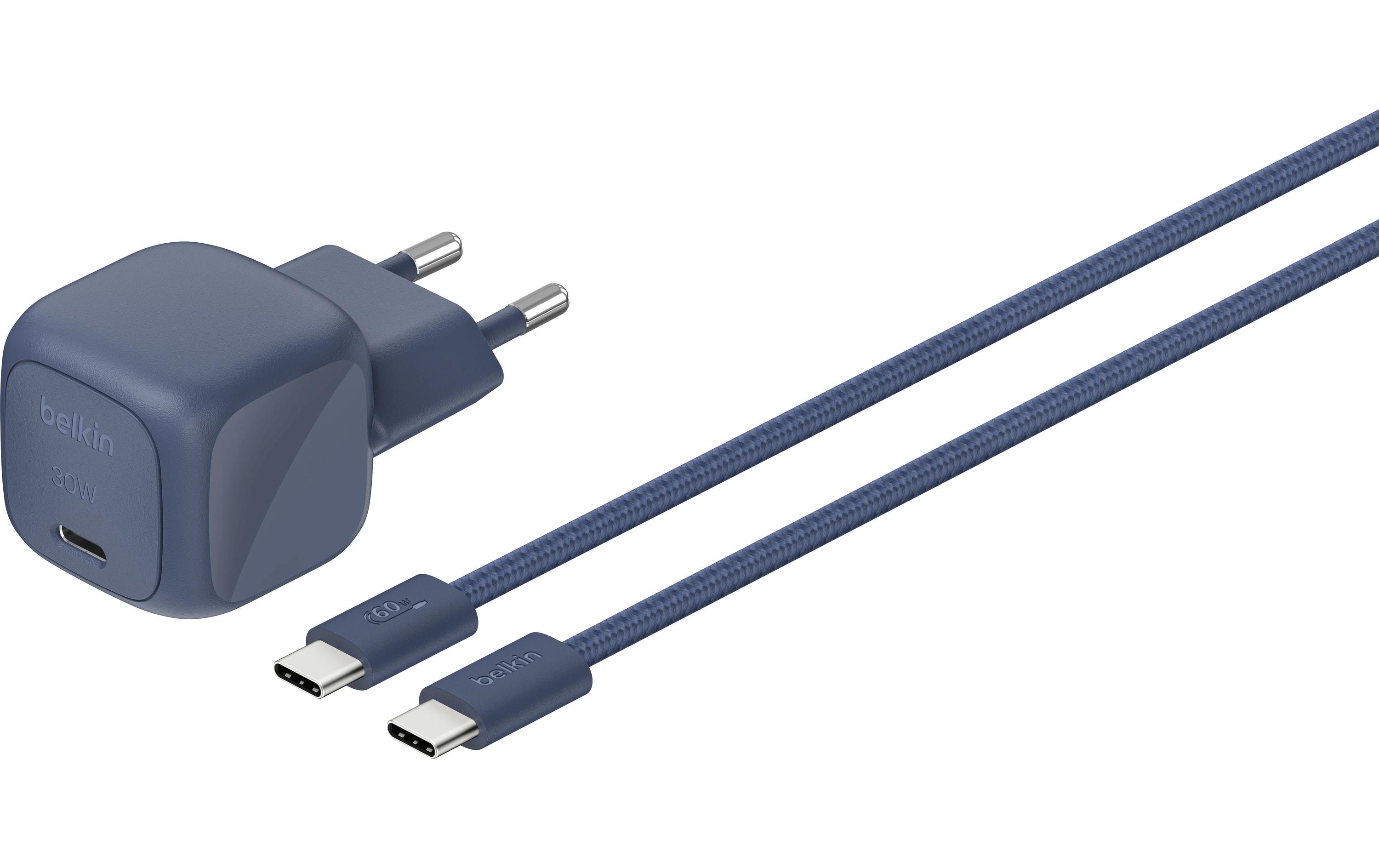BELKIN BoostCharge USB-C Ladegerät 30W PPS, 2m USB-C Kabel, Indigo kaufen Schweiz | Mediatech.ch