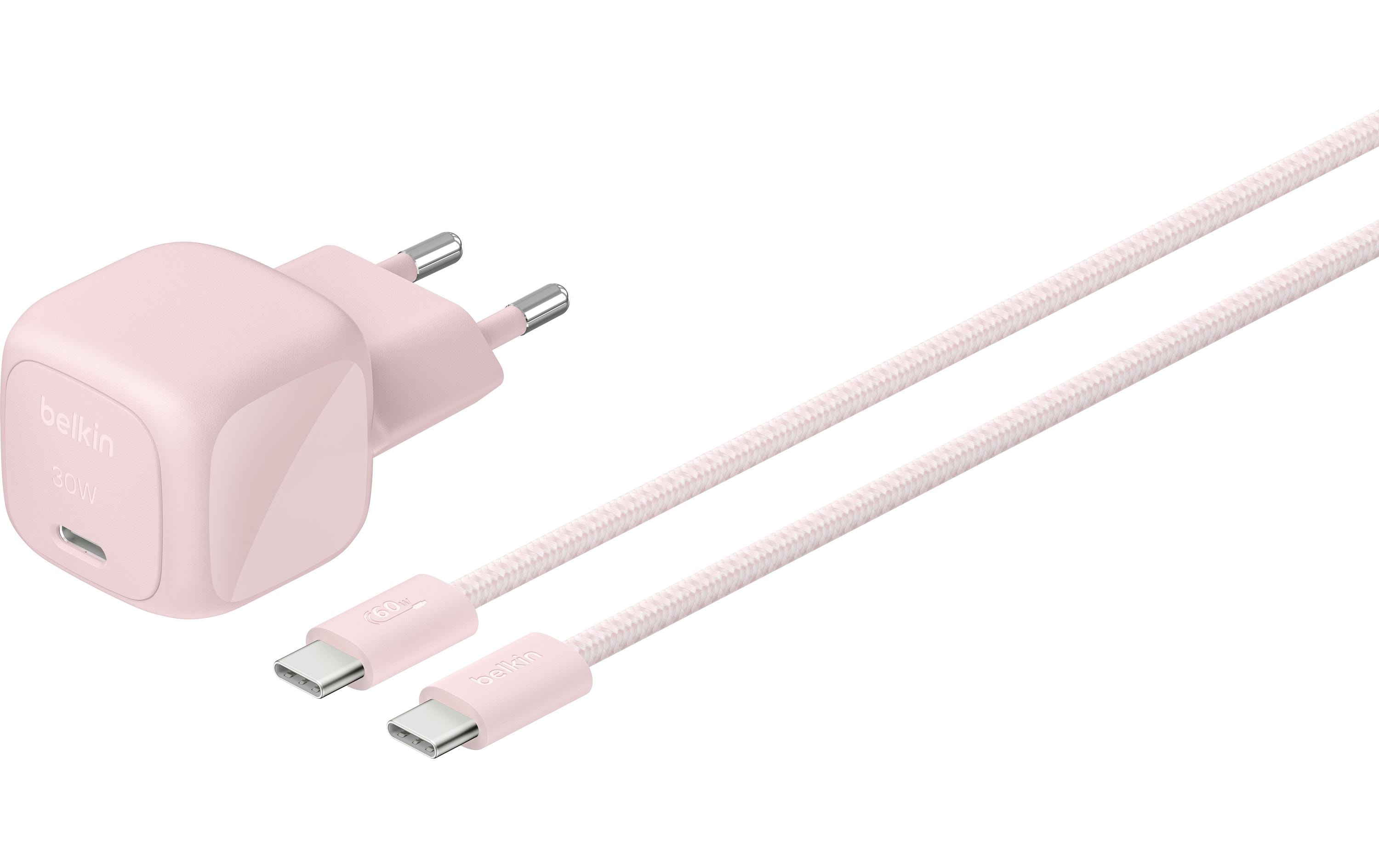BELKIN BoostCharge USB-C Ladegerät 30W PPS, 2m USB-C Kabel, Blush kaufen Schweiz | Mediatech.ch