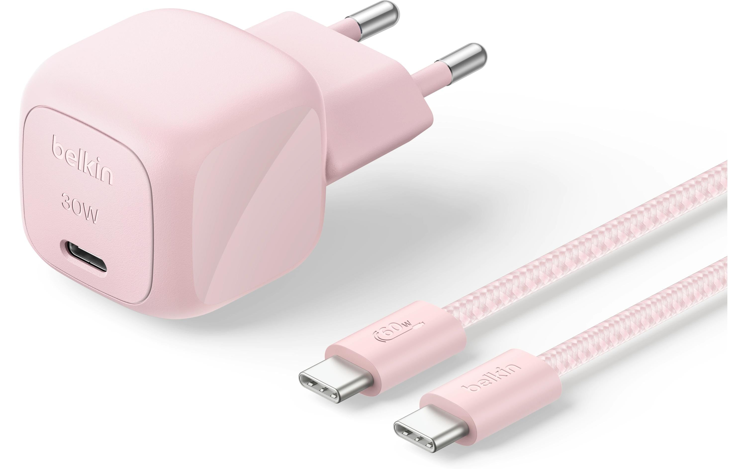 2227631_4 - Mediatech BELKIN BoostCharge USB-C Ladegerät 30W PPS, 2m USB-C Kabel, Blush