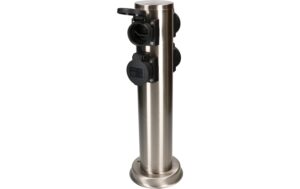 MAX HAURI SPLIT Gartensteckdosensäule 4x Typ 13, IP55, rund, Edelstahl kaufen Schweiz | Mediatech.ch