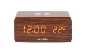 KARLSSON Wecker Block LED Dark Wood kaufen Schweiz | Mediatech.ch