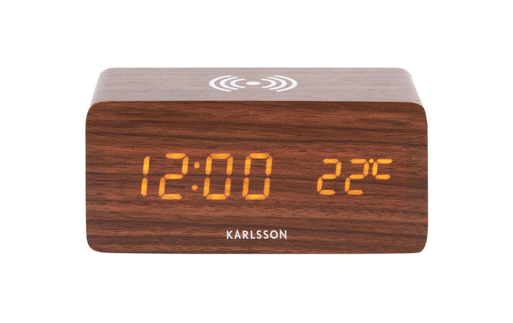KARLSSON Wecker Block LED Dark Wood kaufen Schweiz | Mediatech.ch