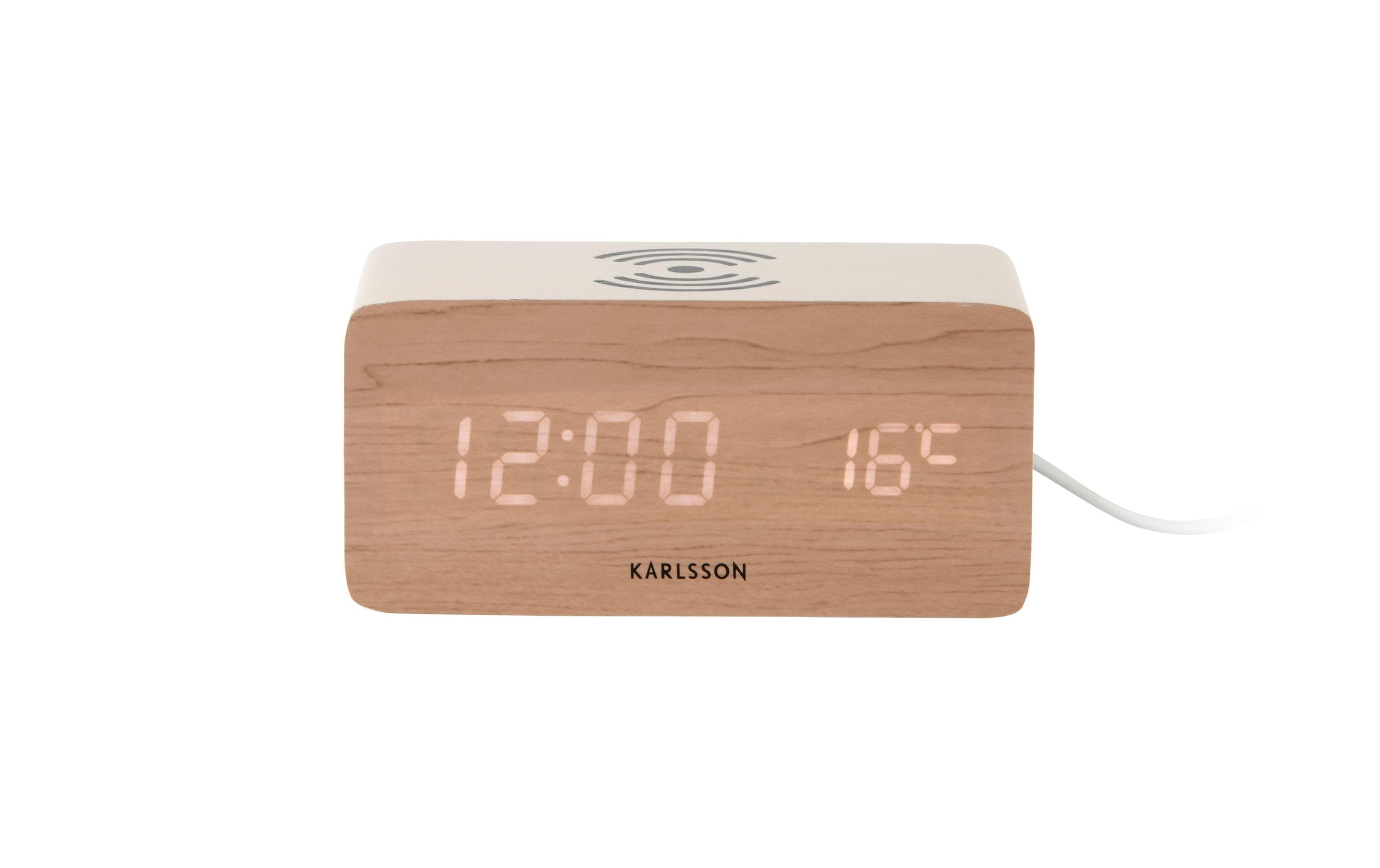 KARLSSON Wecker Block LED White Wash kaufen Schweiz | Mediatech.ch