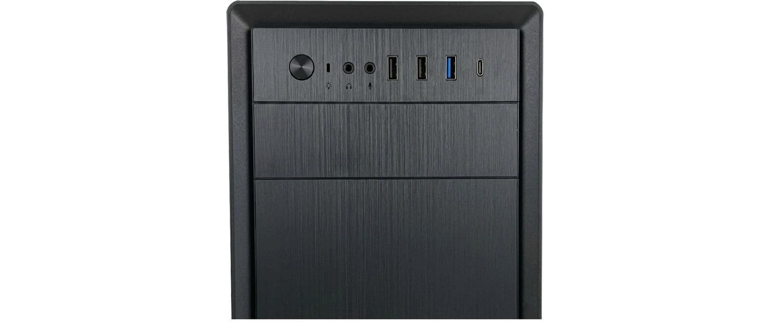 2232638_2 - Mediatech Lc-Power Midi Tower LC-7042B-ON Schwarz, 1x 2, 52, 2x 3, 5, 1x 5.25