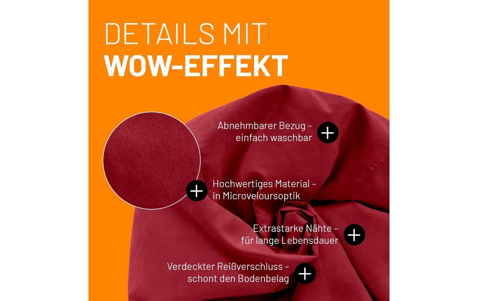 2232711_4 - Mediatech Lumaland Sitzsack In-& Outdoor 220l rot Waschbar