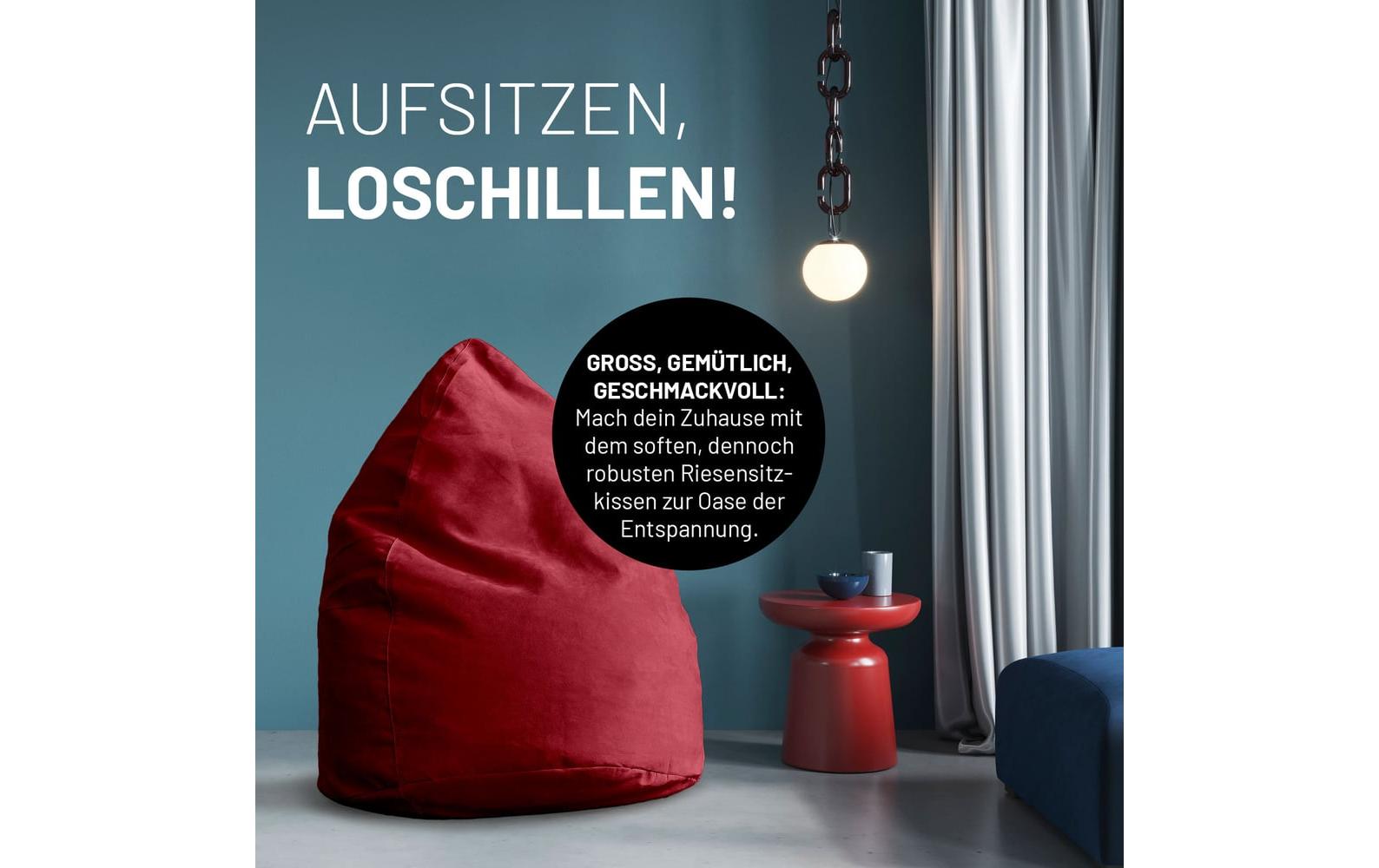 2232711_5 - Mediatech Lumaland Sitzsack In-& Outdoor 220l rot Waschbar