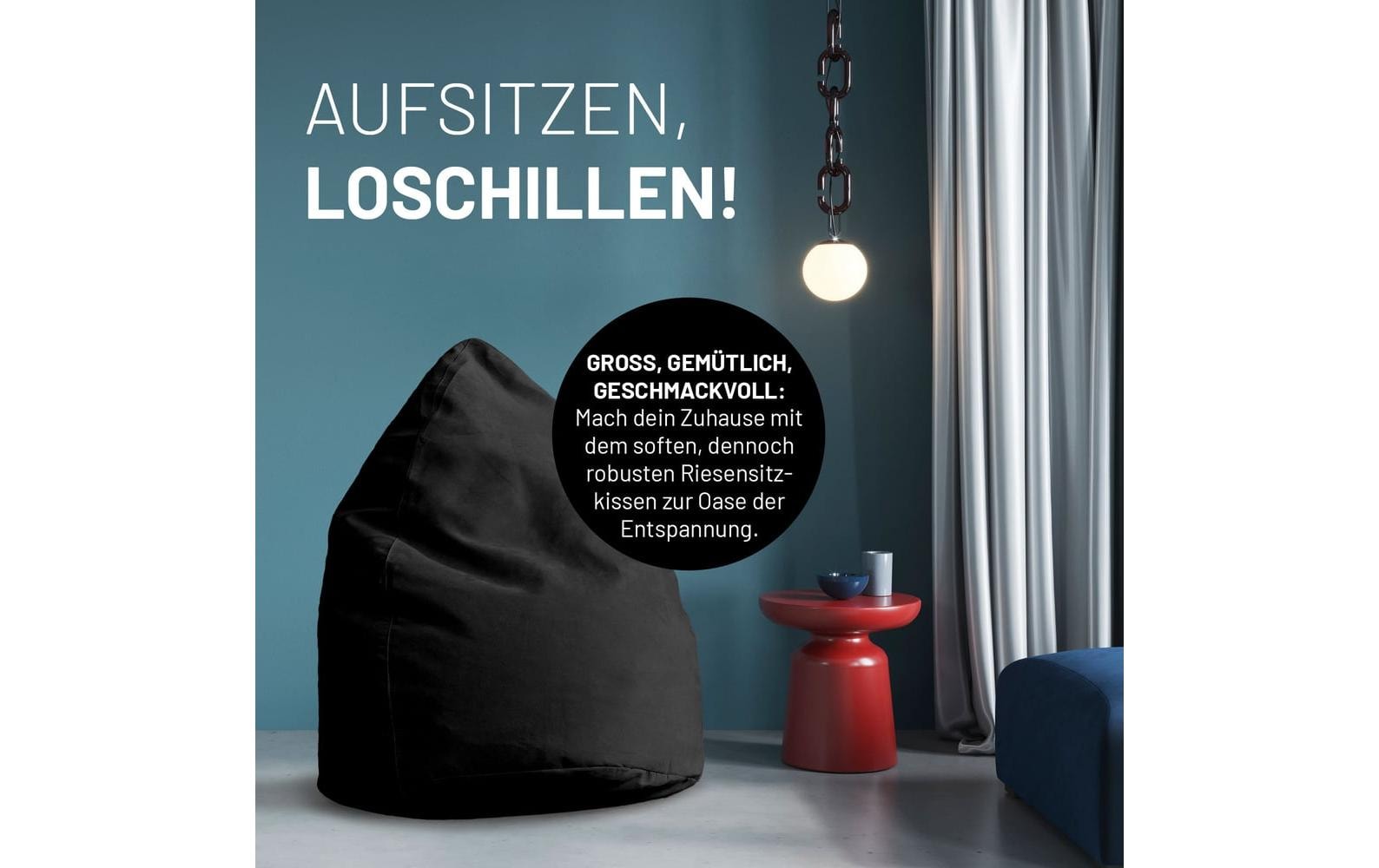 2232712_3 - Mediatech Lumaland Sitzsack In-& Outdoor 220l schwarz Waschbar