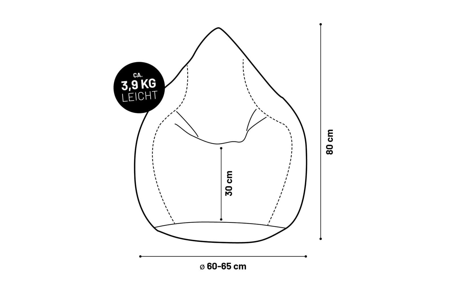 2232716_4 - Mediatech Lumaland Sitzsack 220l navyblau Waschbar