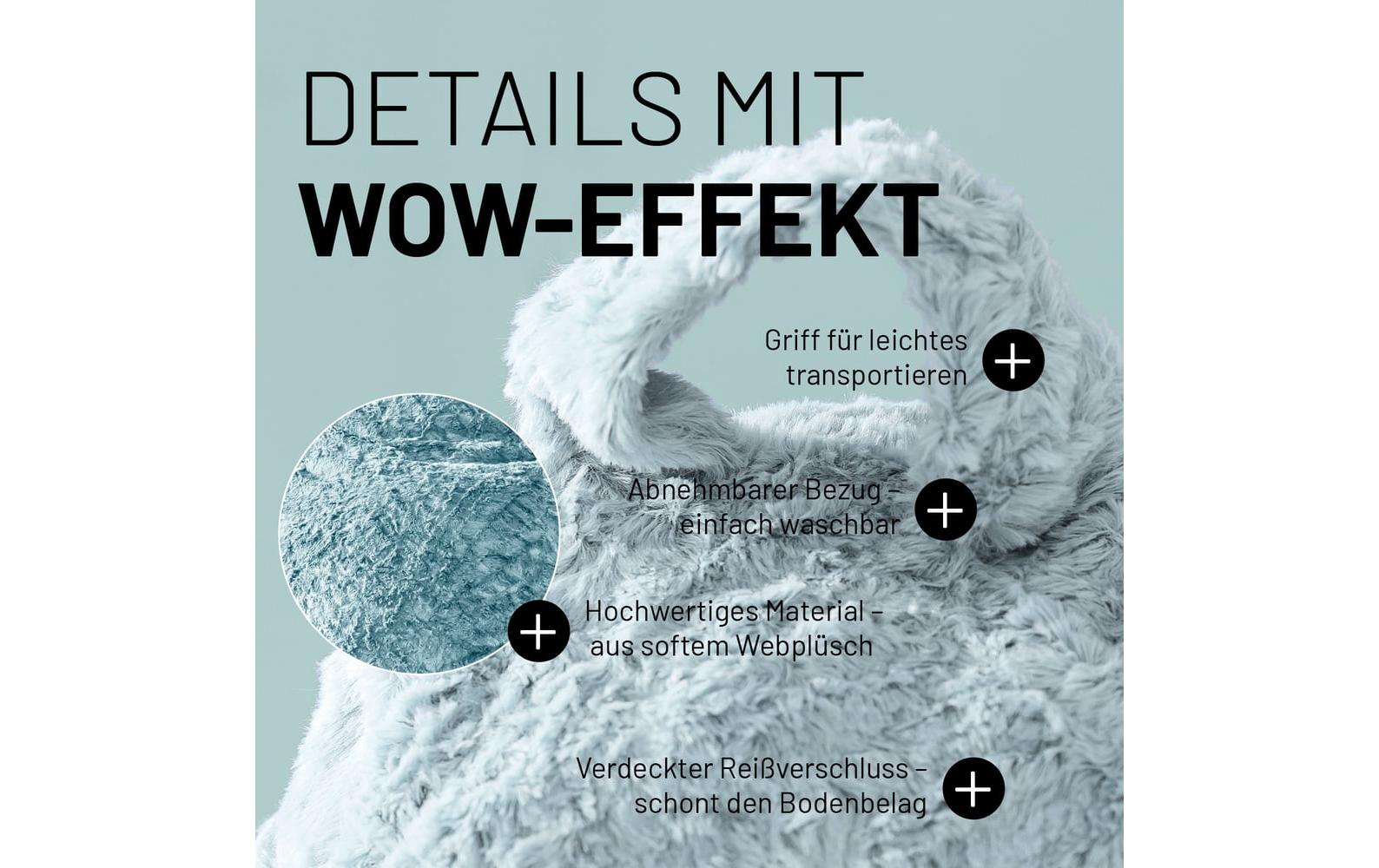 2232723_3 - Mediatech Lumaland Sitzsack Fluffy 120l pastellblau Waschbar