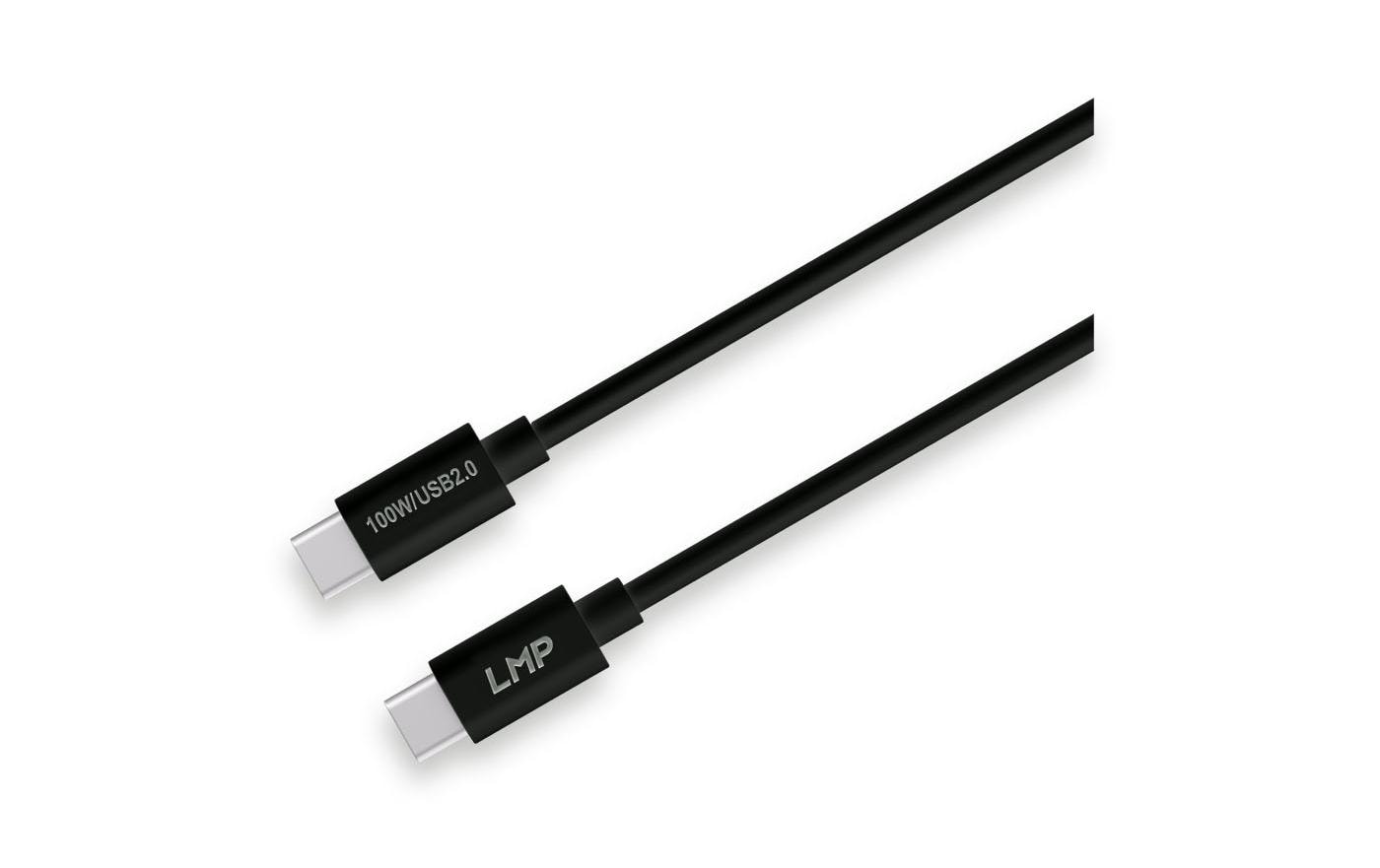 LMP USB Lade und Datenkabel C - C 1M schwarz, 100W, 20V, 5A, PD 3.0 kaufen Schweiz | Mediatech.ch