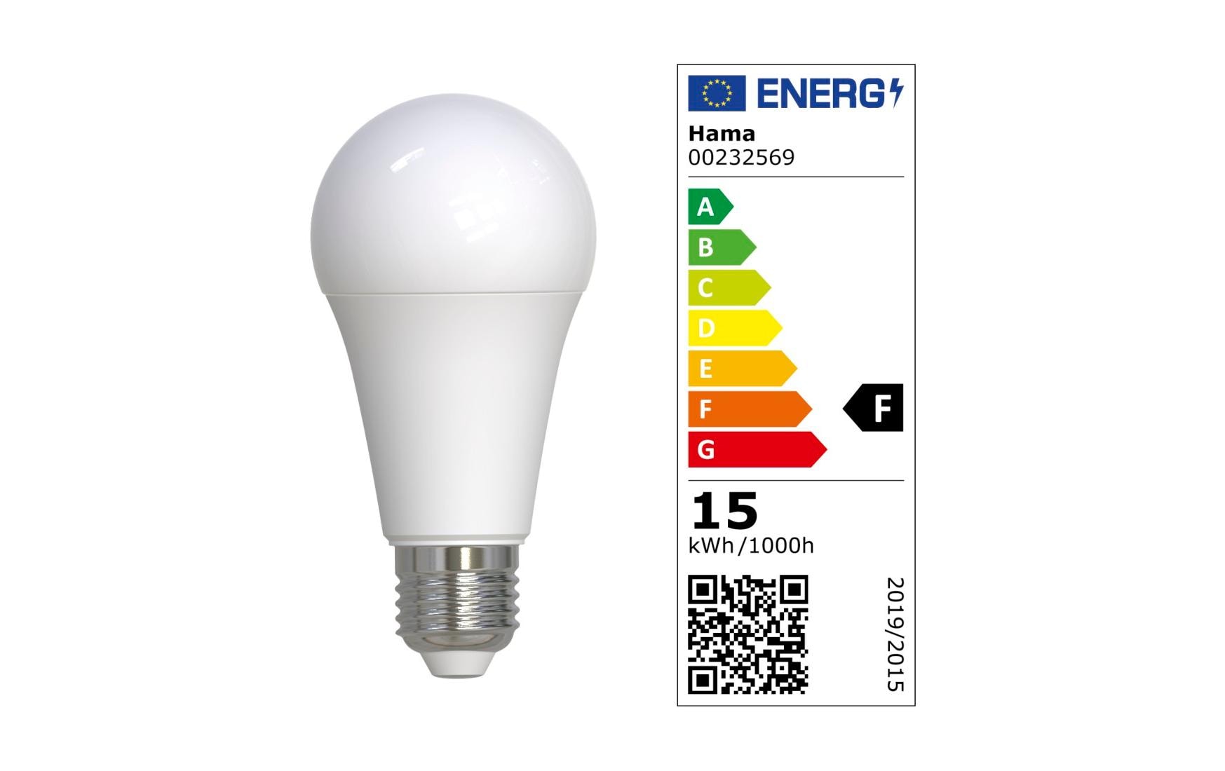 2235195_1 - Mediatech Hama LED-Lampe E27, 1521lm, ersetzt 100W, Birne A60, matt
