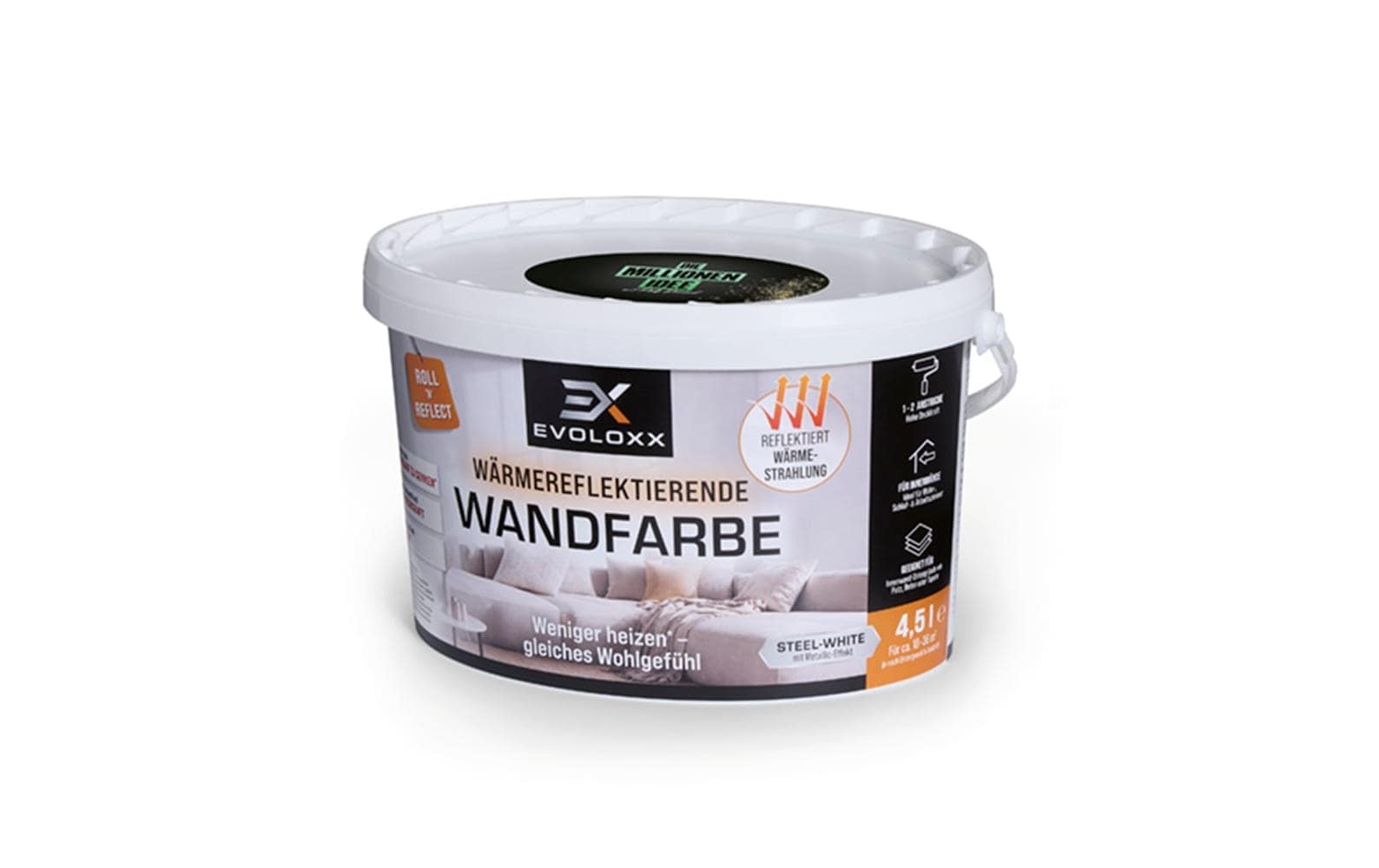 EVOLOXX Wandfarbe 4.5l weiss Wand- und Deckenfarbe kaufen Schweiz | Mediatech.ch