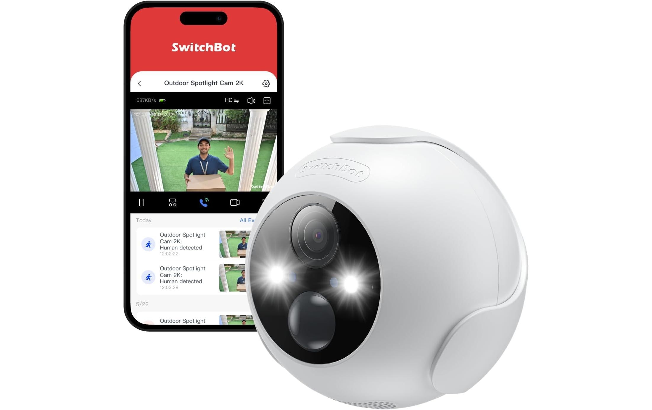 SwitchBot Outdoor Spotlight Cam 2K Weiss kaufen Schweiz | Mediatech.ch