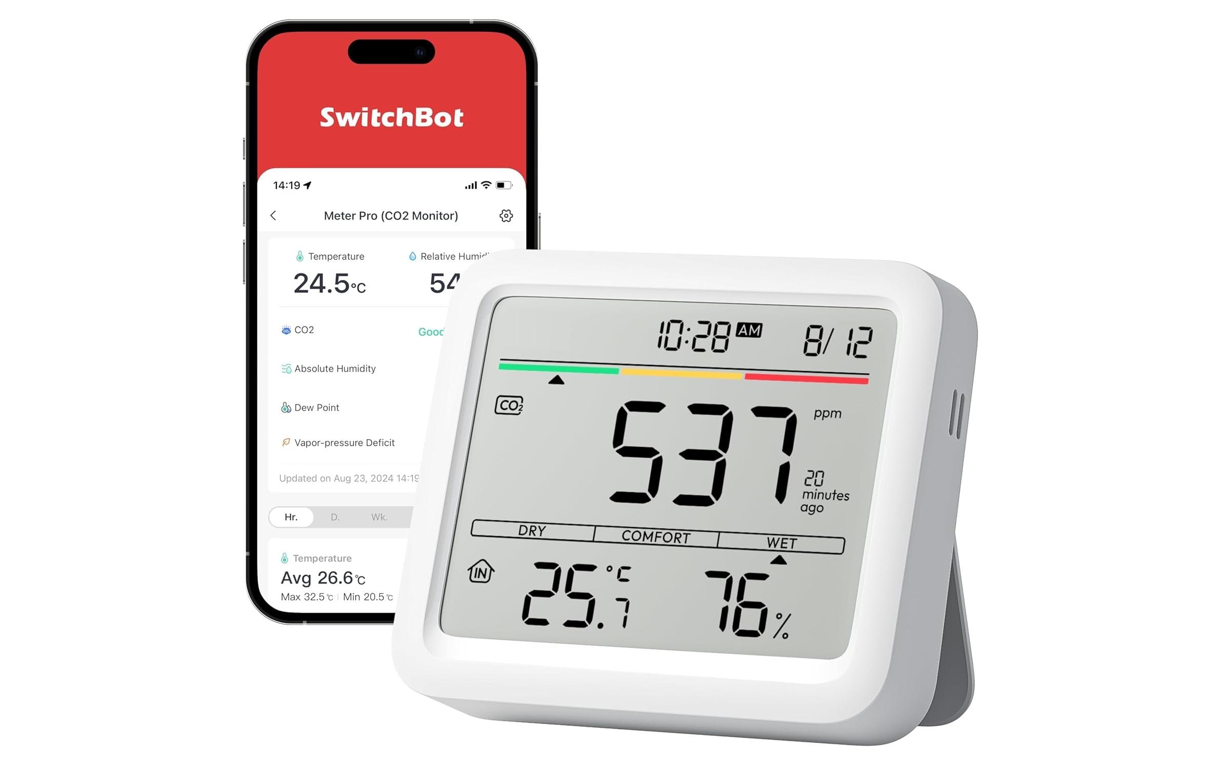 SwitchBot Meter Pro CO2 Weiss kaufen Schweiz | Mediatech.ch