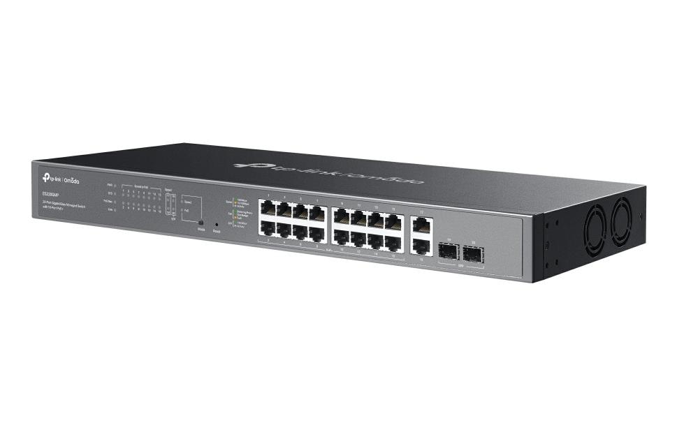2240949_1 - Mediatech TP-Link ES220GMP Easy Managed Switch 16 Port PoE+