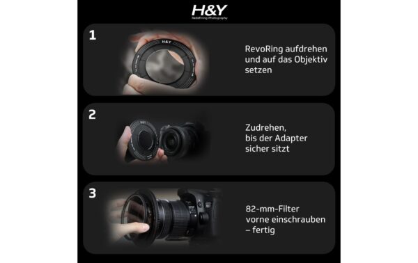 H&Y RevoRing 67-82mm, Schwarz