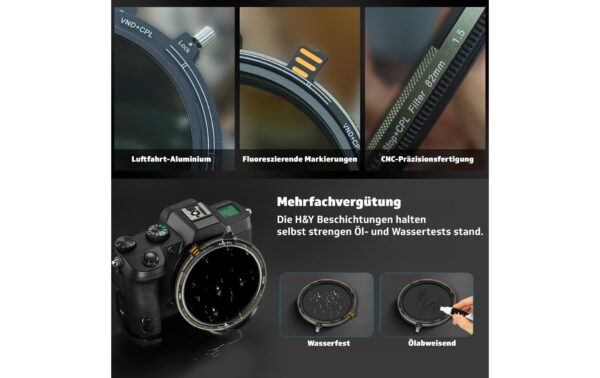 H&Y HD Nova Series ND3-32, CPL, 49 mm