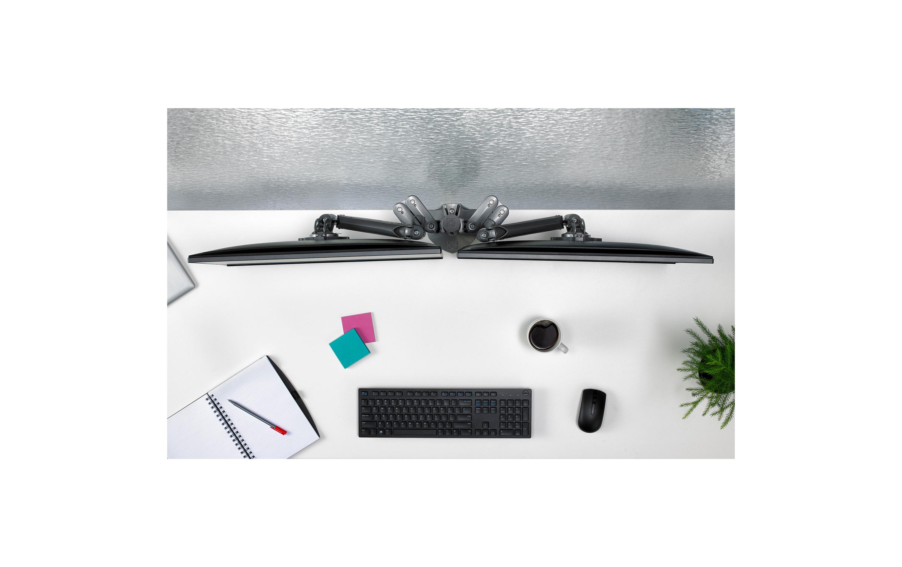 2242282_2 - Mediatech CHIEF KXC220B KONTOUR, KX Low-Profile Dual Monitor Arm