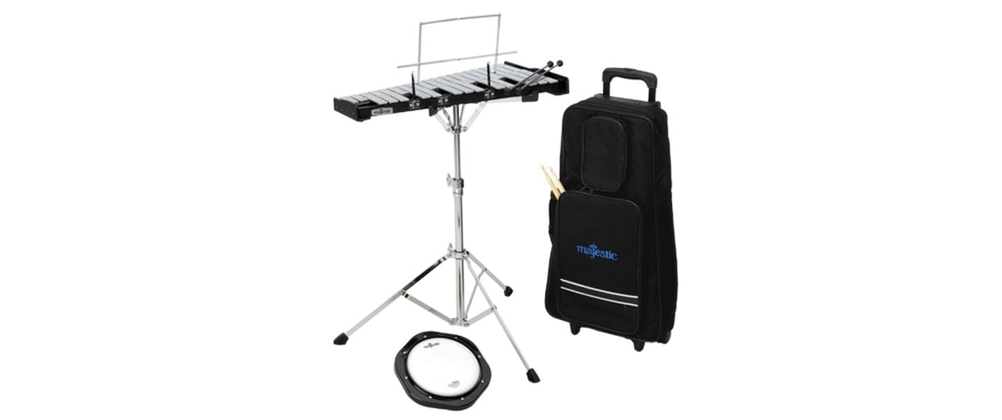 Majestic AK32PC Glockenspiel & PP Kit mit Ständer & Trolley