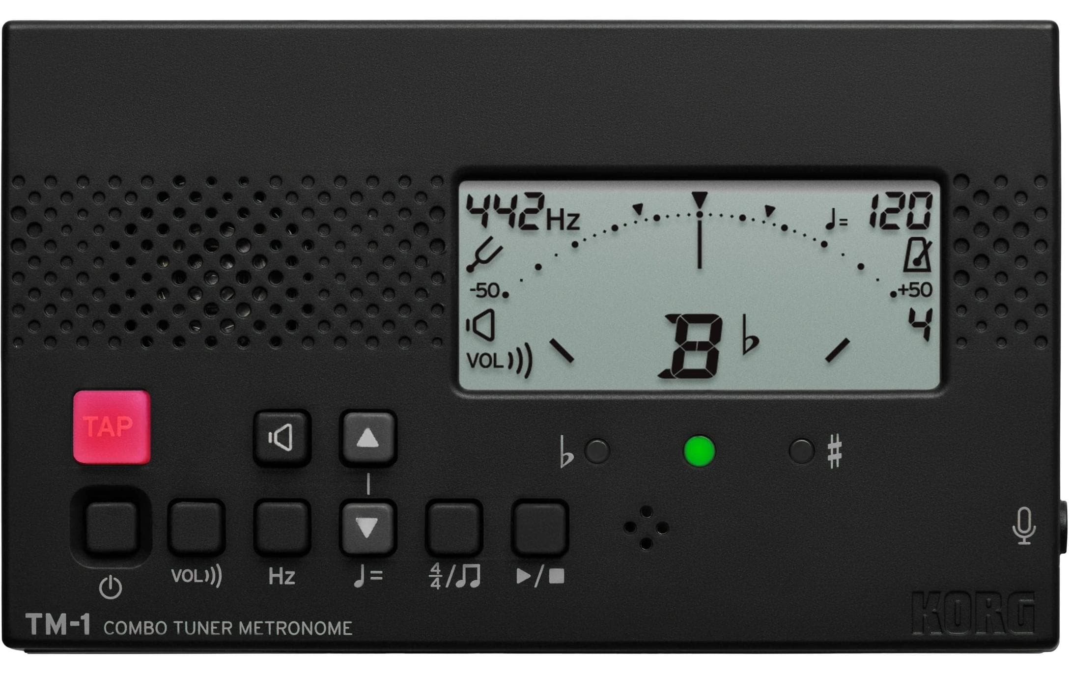 Korg, Tuner & Metronom TM-1 Schwarz Combo Tuner Metronom