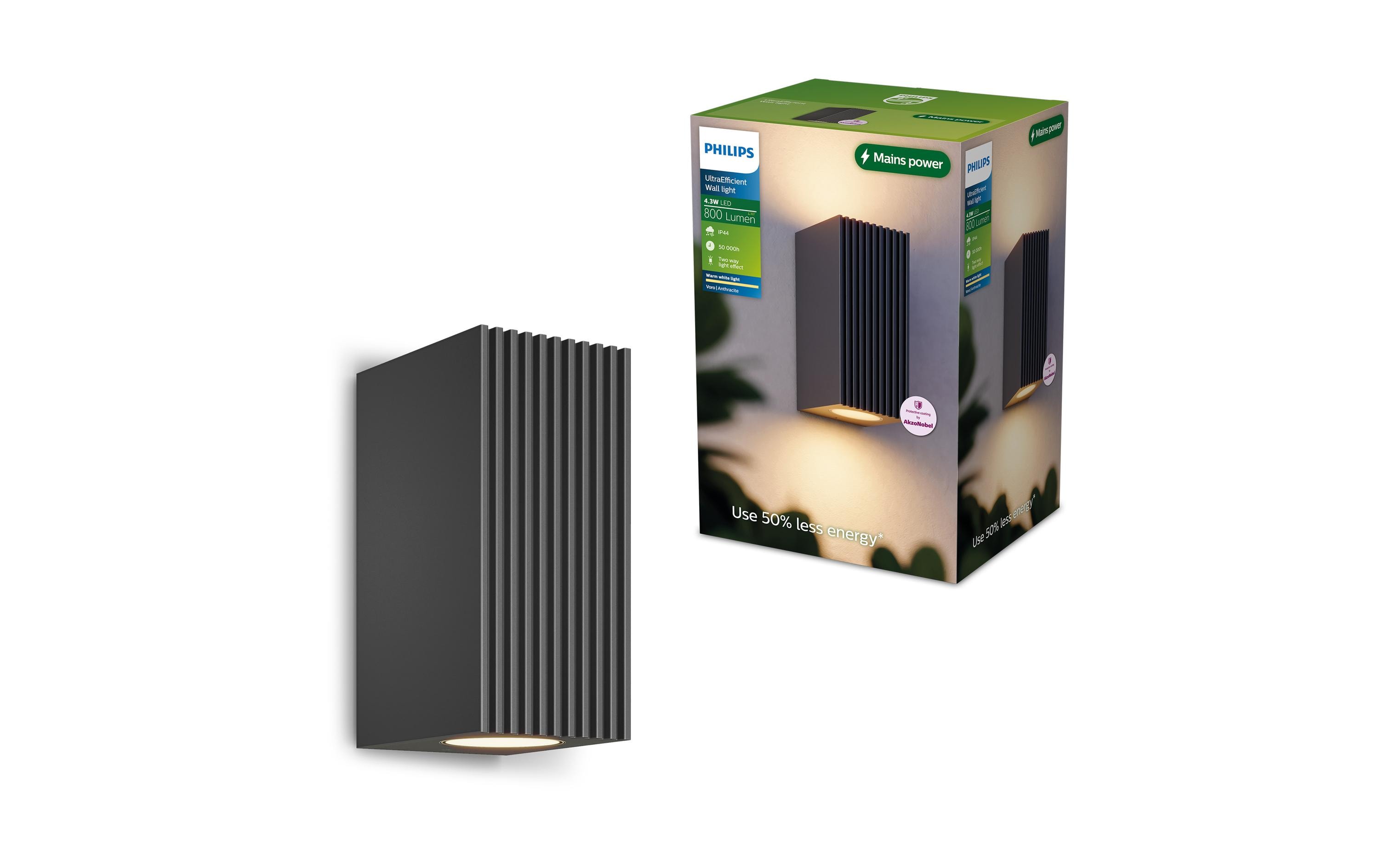 Philips Voro UE Outdoor Wandleuchte rechteckig, anthrazit kaufen Schweiz | Mediatech.ch