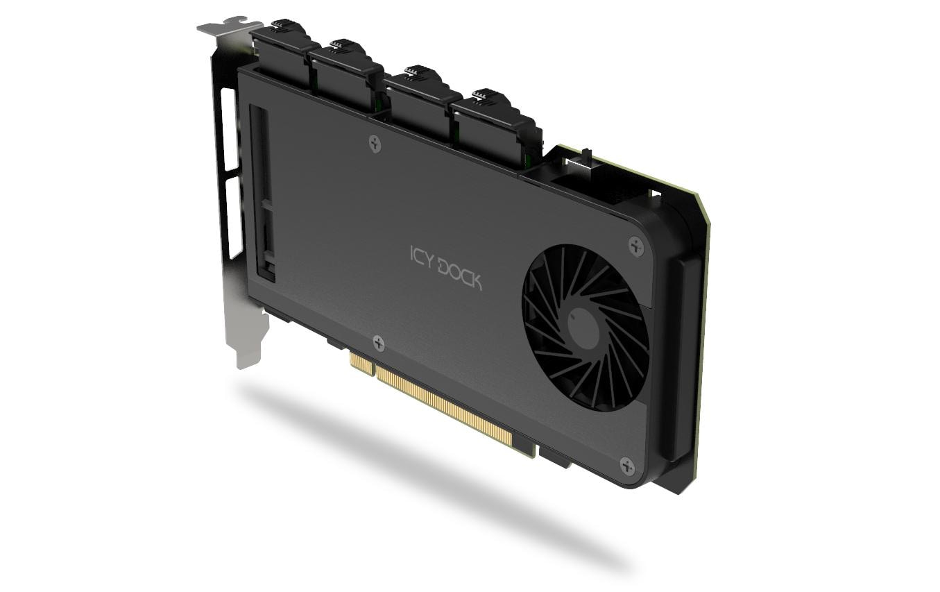 2243322_3 - Mediatech ICY DOCK Wechselrahmen MB204MP-1B Adapterkarte für PCIe Erweiterungsslot