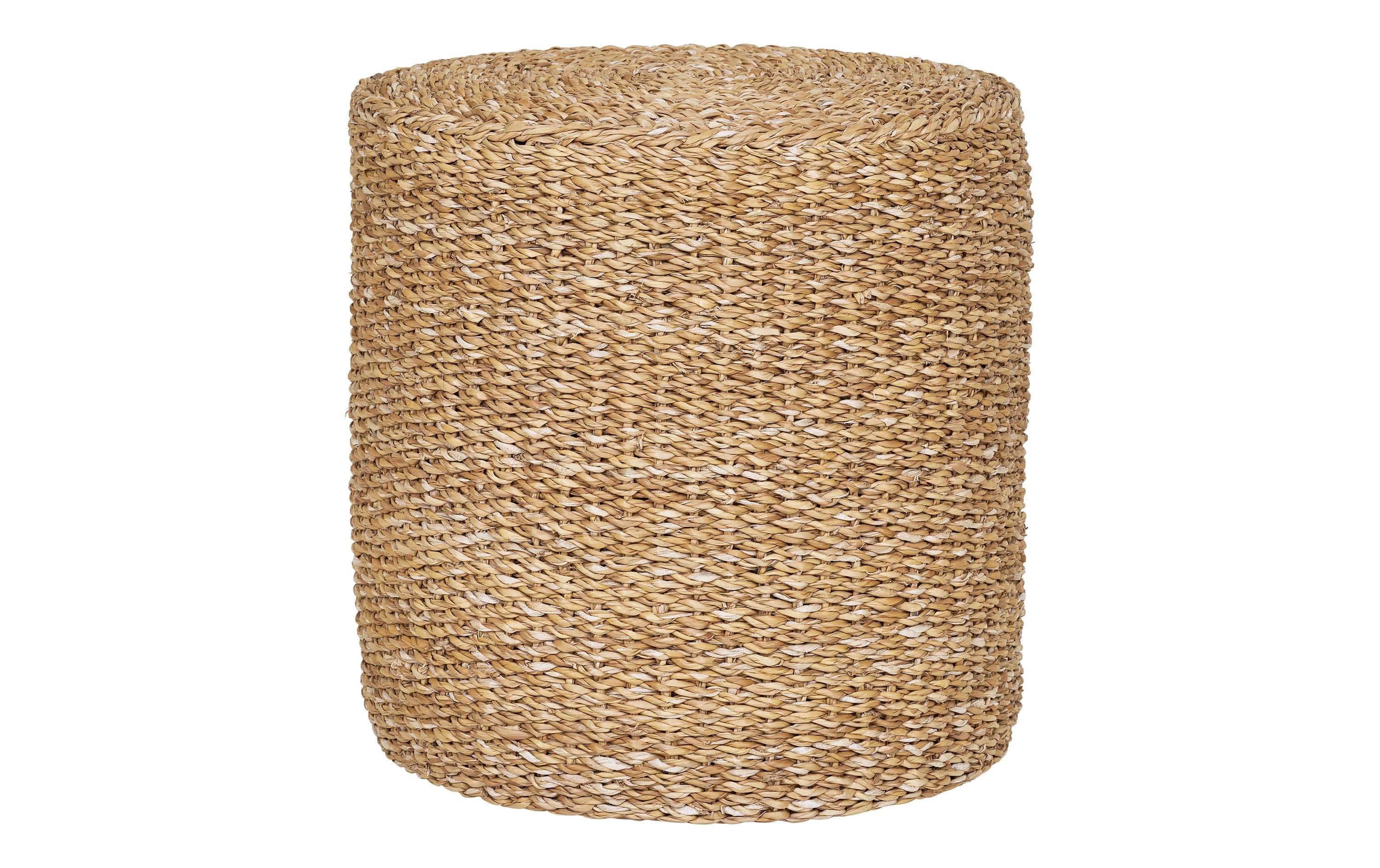 House Nordic Pouf Rivera, Natire Seegras, 40x40 cm