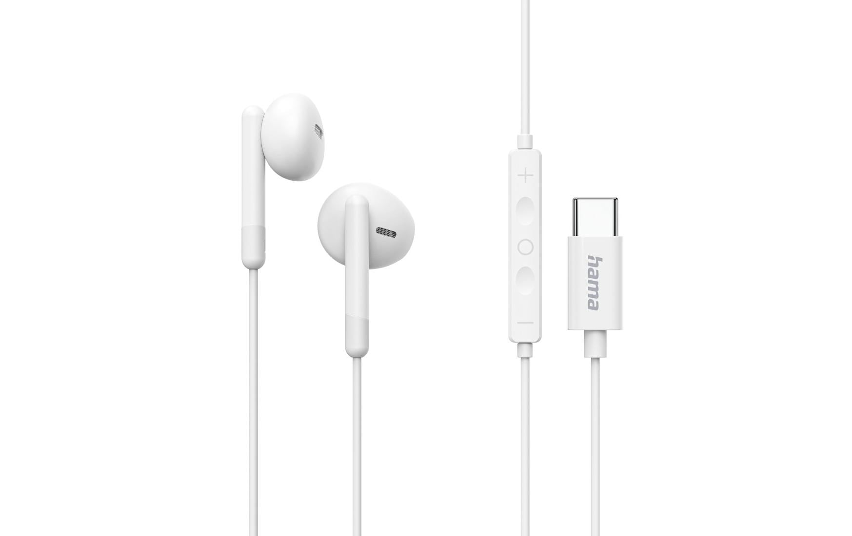 Hama Classy Earbuds Mikrofon USB-C Weiss kaufen Schweiz | Mediatech.ch