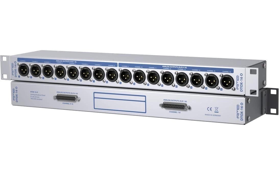RME Audio DTOX-16 I/O Breakout-Panel 8 XLR In 8 XLR Out D-Sub 19 kaufen Schweiz | Mediatech.ch