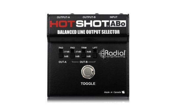 Radial Engineering HotShot ABo Line-Ausgangs-Selektor Passiv Stahl