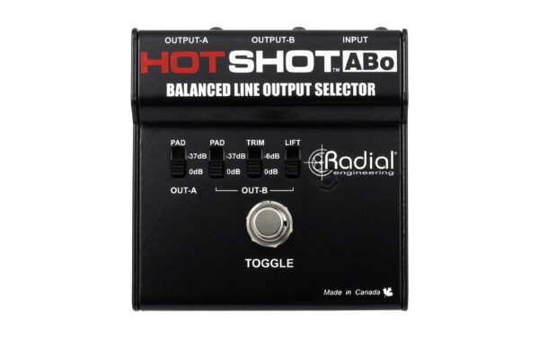 Radial Engineering HotShot ABo Line-Ausgangs-Selektor Passiv Stahl