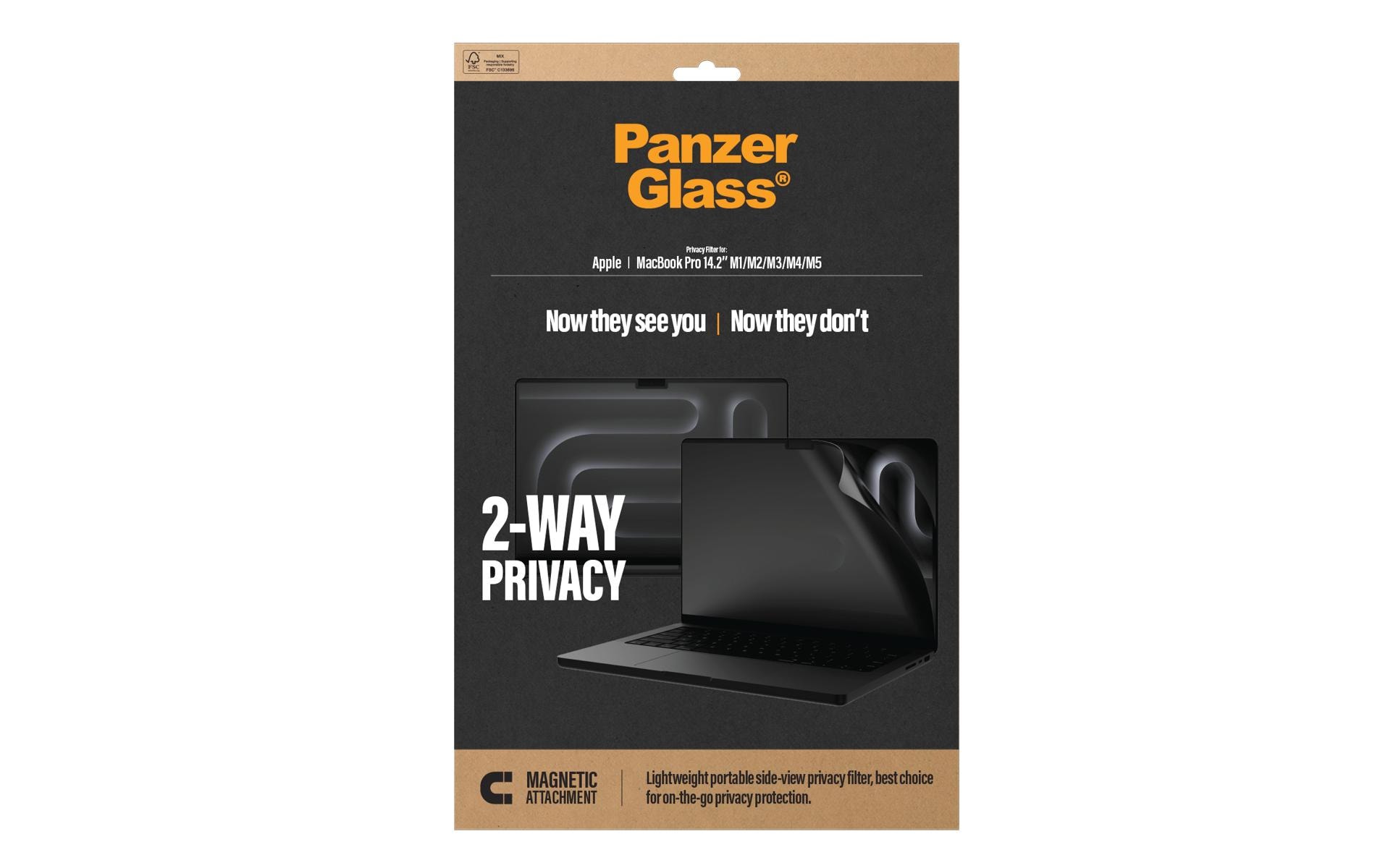 2249288_2 - Mediatech PANZERGLASS Magnetic 2-Way Privacy MacBook Pro 14.2 M1/M2/M3/M4/M5