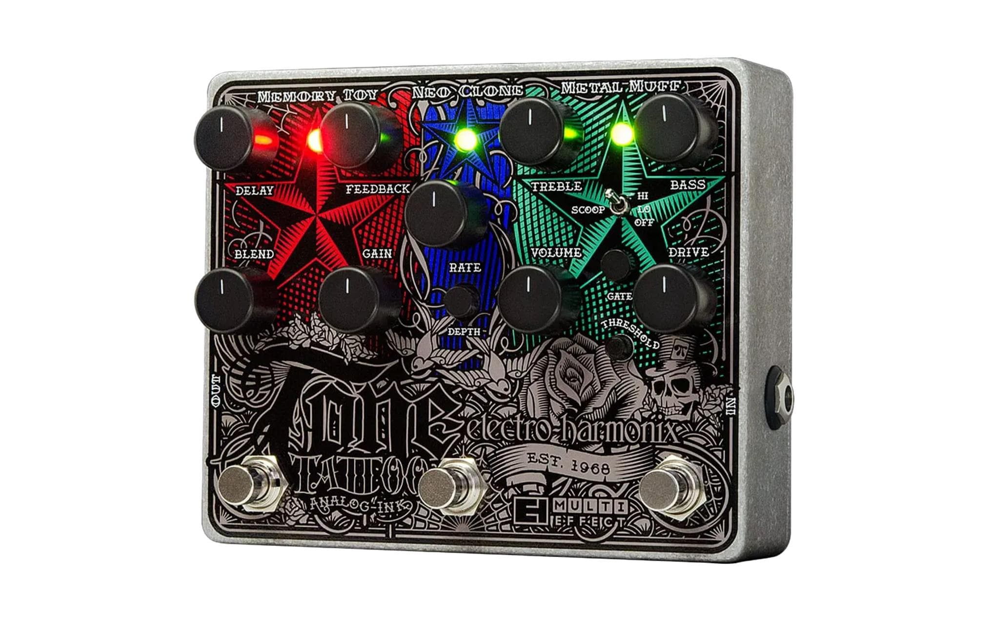 Electro-Harmonix Tone Tattoo Analog Delay Chorus Distortion kaufen Schweiz | Mediatech.ch