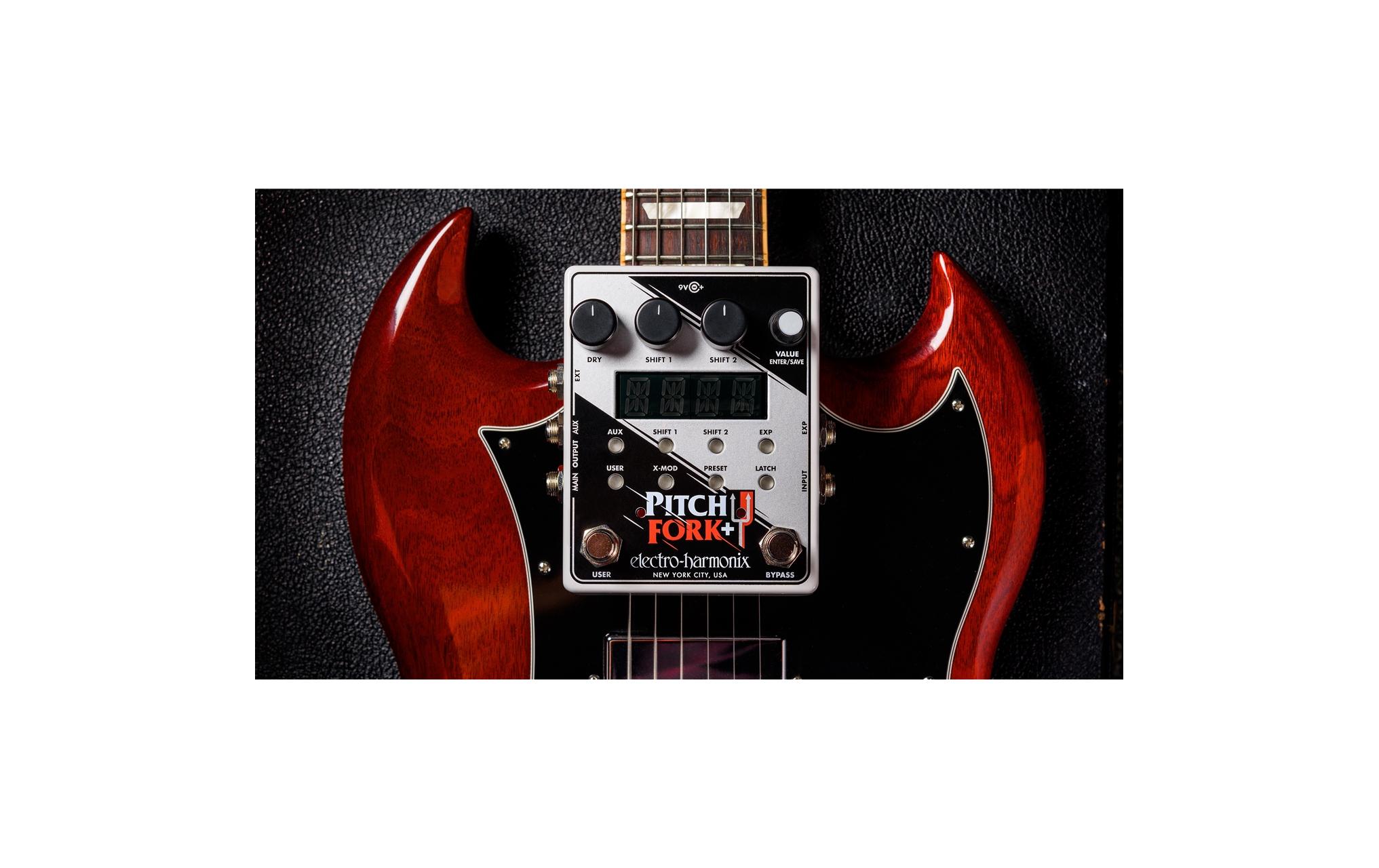 2249620_6 - Mediatech Electro-Harmonix Pitch Fork + Polyphonic Pitch Shifter Dual Engine Pedal