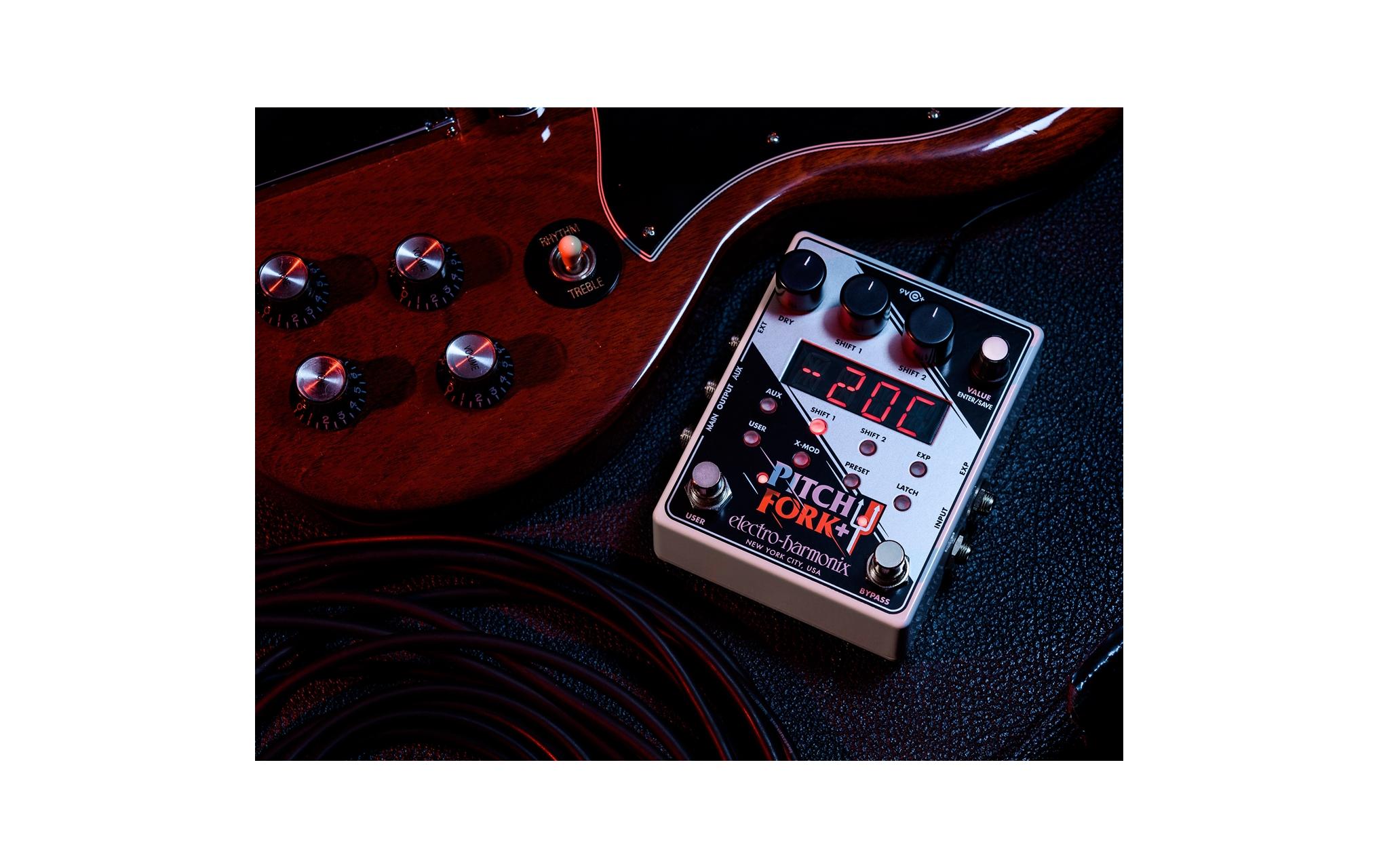 2249620_8 - Mediatech Electro-Harmonix Pitch Fork + Polyphonic Pitch Shifter Dual Engine Pedal