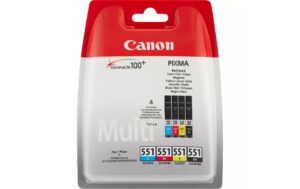 225083 - Mediatech Tinte Canon CLI-551 Multipack 4x7ml PIXMA MG5450/MG6350/iP7250