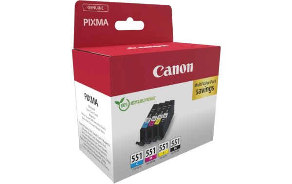 225083_1 - Mediatech Tinte Canon CLI-551 Multipack 4x7ml PIXMA MG5450/MG6350/iP7250