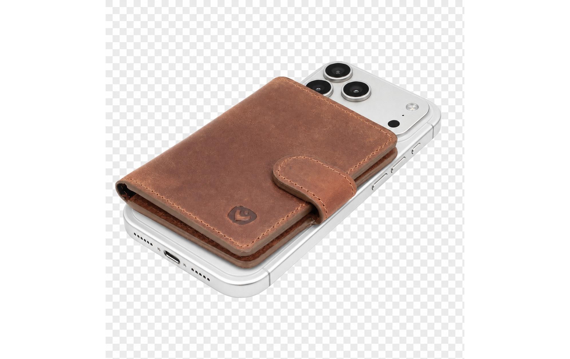 VALENTA Card Wallet Leather MagSafe Vintage Brown kaufen Schweiz | Mediatech.ch