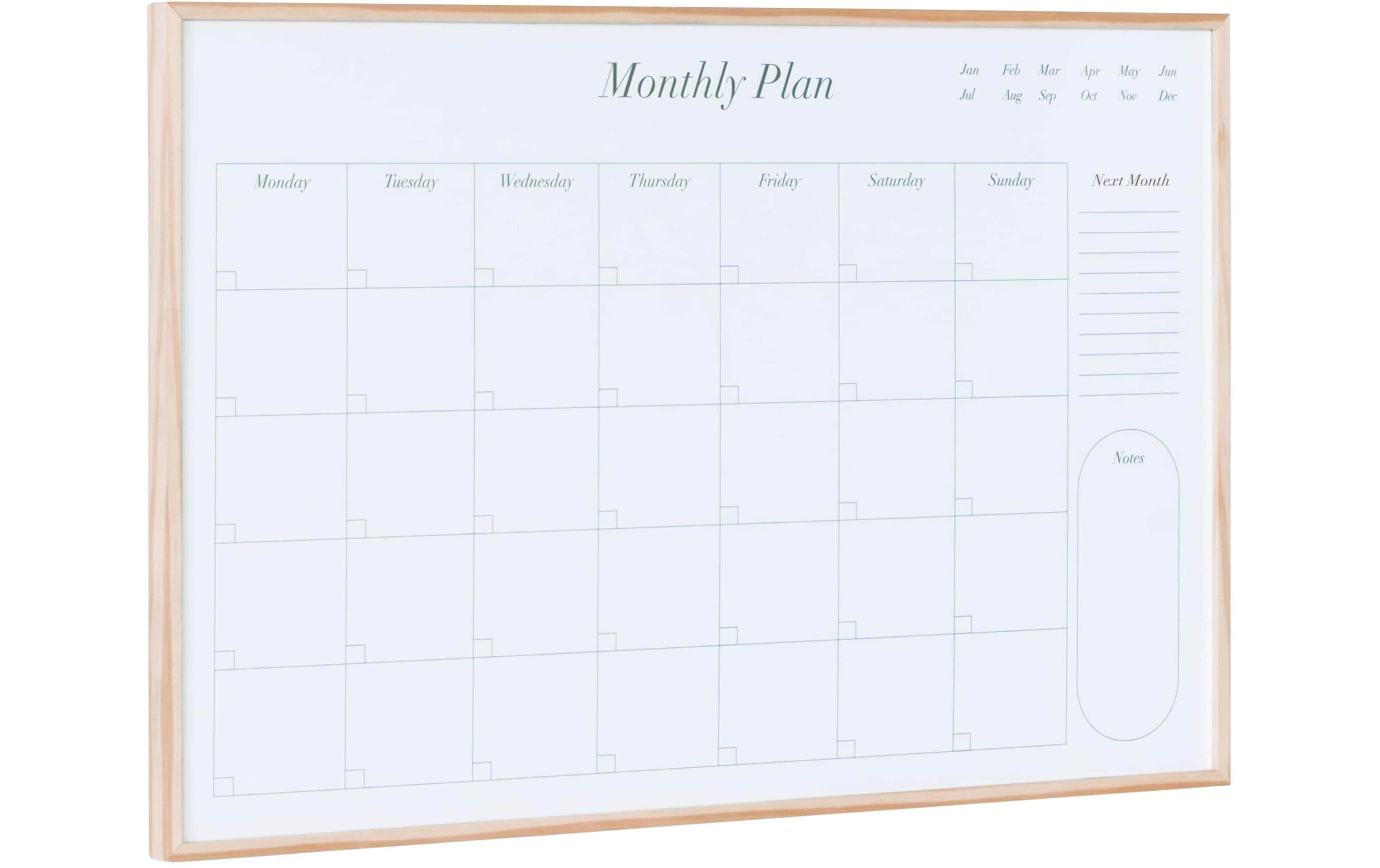Bi-Office Whiteboard Monatsplaner 585x385mm Stahloberfläche mit Holzrahmen Kiefer kaufen Schweiz | Mediatech.ch