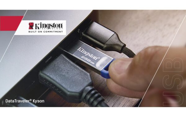 2258051_2 - Mediatech Kingston DataTraveler Kyson 256GB, USB 3.2 220MB/s, mit kappenlosem Metallgehäuse