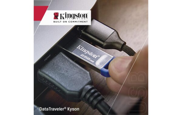 2258051_3 - Mediatech Kingston DataTraveler Kyson 256GB, USB 3.2 220MB/s, mit kappenlosem Metallgehäuse