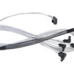 Adaptec HD-SAS Kabel: SFF-8643-4xSATA, 0.8m intern,mit Sideband, alle Stecker gewinkelt