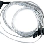 Adaptec HD-SAS Kabel: SFF-8643-4xSATA, 0.8m intern,mit Sideband,1 Stecker 90° gewinkelt