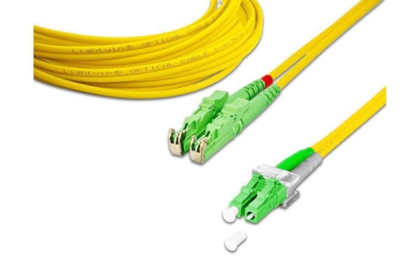 227295 - Mediatech Lightwin LWL Duplex Patchkabel, Singlemode 9/125µm, E2000/APC-LC/APC, OS2, 5m