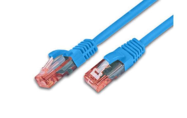 Wirewin Patchkabel: UTP 2m blau Cat.6, AWG26, 1Gbps, 250MHz, Knickschutz