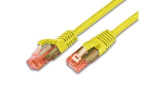 Wirewin Patchkabel: UTP 10m gelb Cat.6, AWG26, 1Gbps, 250MHz, Knickschutz