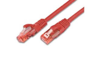 Wirewin Patchkabel: UTP 2m rot Cat.6, AWG26, 1Gbps, 250MHz, Knickschutz
