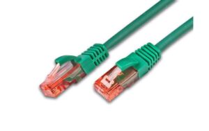 Wirewin Patchkabel: UTP 25m grün Cat.6, AWG26, 1Gbps, 250MHz, Knickschutz